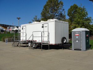 Photo of a Mr. John Elite Series Trailer and a Wheelchair Accessible