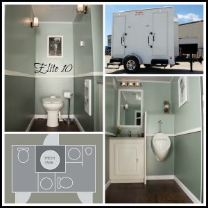 Elite 10 Restroom Trailer Collage
