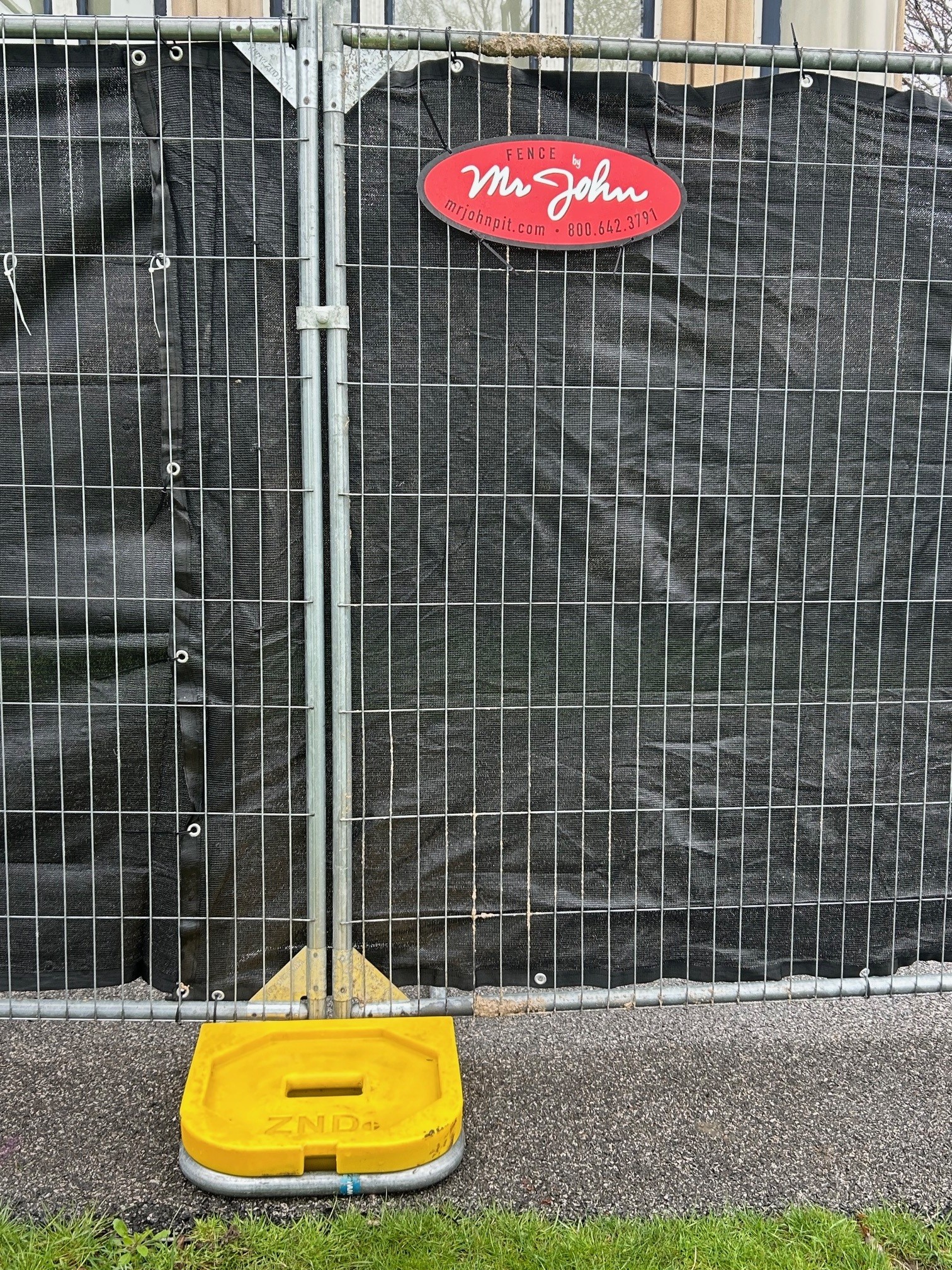 Mr. John Temporary Fence Rental Base Weights